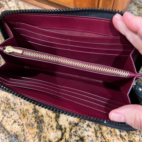 Coach Canvas and Leather Zip around wallet/clutch. - Picture 6 of 9